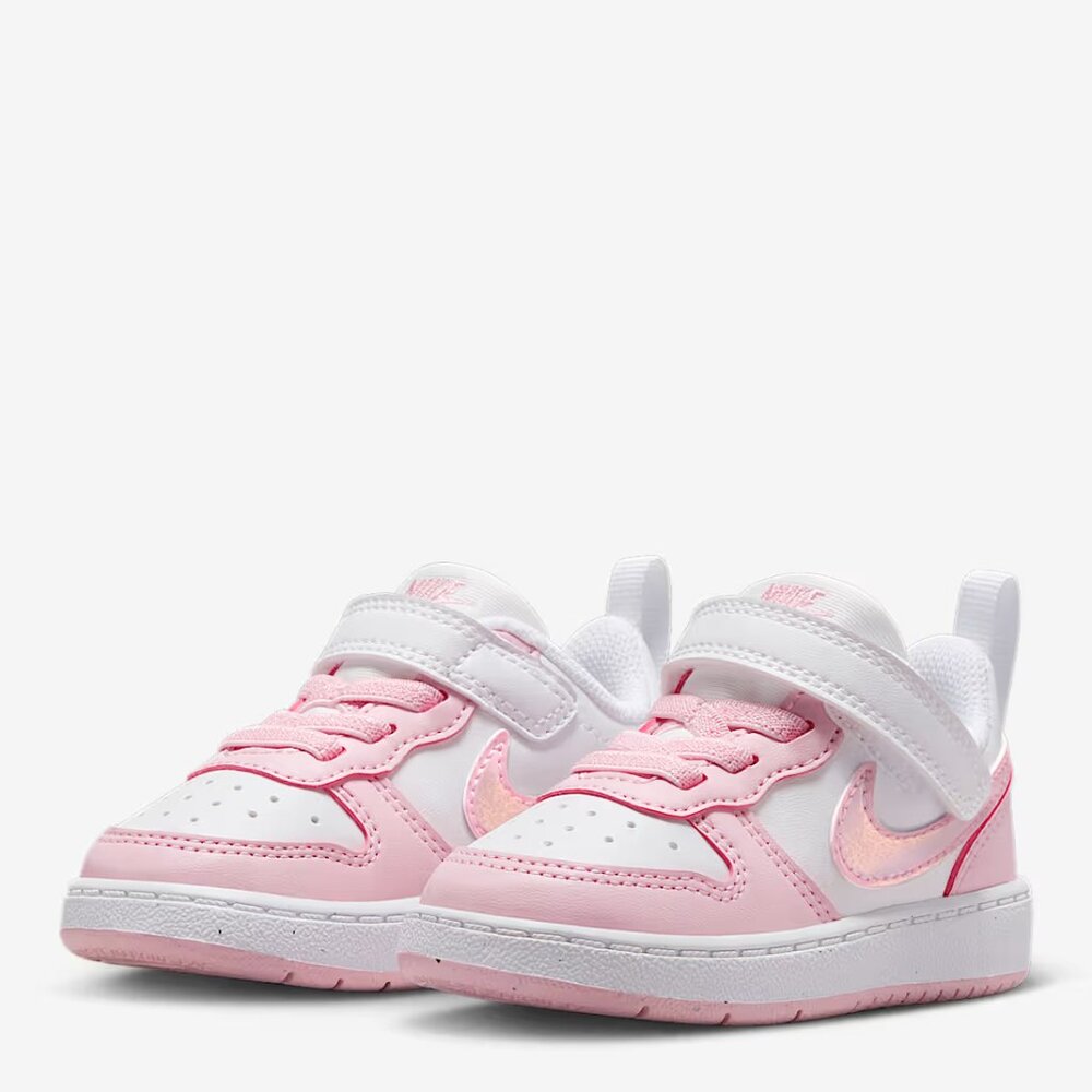 Nike Kids Pink and White Sneakers